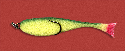 Поролоновая рыбка желто-зеленая
