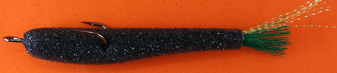 Поролоновая рыбка с открытым двойником черная