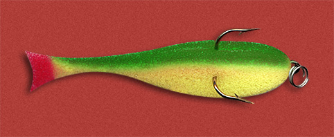 Поролоновая рыбка желто-зеленая 
