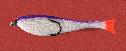 Поролоновая рыбка бело-фиолетовая 
